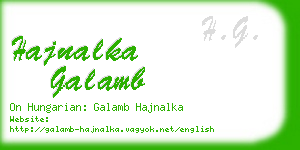 hajnalka galamb business card